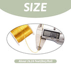 Pandahall 26.3 Feet Tarnish Resistant Copper Wire 20 Gauge Jewelry Beading Craft Wire for Jewelry Making (Golden)