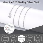Jewlpire 925 Sterling Silver Chain Necklace Chain for Women 1.1mm Cable Chains Necklace Upgraded Spring-Ring Clasp - Thin & Sturdy Women's Chains Necklaces 14 16 18 20 22 24 Inch - color: 925 Sterling Silver, size: 16 Inch