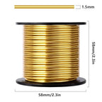 Aluminum Craft Wire, 75 Feet 1.5mm/ 16 Gauge Light Gold Bendable Soft Metal Aluminum Wire Roll Bulk for DIY Crafts Sculpting Jewelry Making - color: Light Gold, size: 16 Gauge