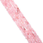 BEADIA Irregular Natural Rose Quartz Crystal Stone Loose Semi Gemstone Beads for Jewelry Making 5-8mm 38cm - color: Rose Quartz Crystal, size: 5-8mm 38cm