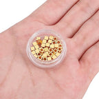 BEADIA 14K Gold Plated Cube Spacer Beads Right Angle 3x3mm 50pcs for Jewelry Making Findings Non Tarnish - color: 14K Gold, size: 3x3mm Right Angle Cube