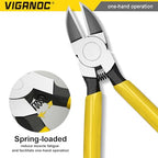 7-inch Ultra Sharp Side Cutter Set with Spring Loaded, Flush Cutting Pliers, Diagonal Cutting Plier for Jewelry Making, Electrical, Crafting, Flowers, Plastics - style: 7" Side Cutter