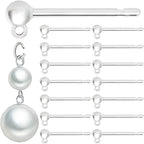 30pcs Safety Non-Allergenic Plastic Earring Posts Ear Wire Anti Allergy Posts Earring Findings DIY Jewelry Making for Sensitive Ears (Post with Lift Ring) - color: Post with Lift Ring 30pcs