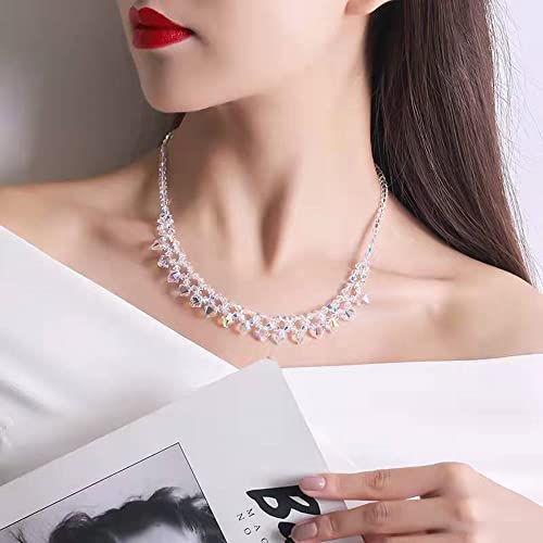 1700pcs Bicone Crystal Beads 2mm 3mm 4mm 5mm 6mm Crystal Glass Bulk Faceted Beads for Necklace Bracelet Earrings DIY Jewelry Crafts Making Supplies(Clear AB) - color: Clear AB, size: 2mm 3mm 4mm 5mm 6mm