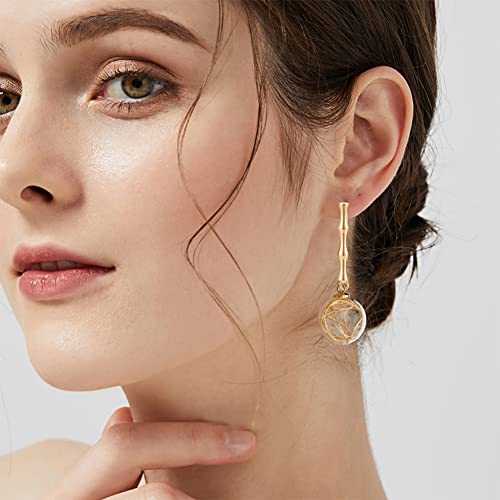 BENECREAT 16Pcs Real 18K Gold Plated Brass Stud Earring Findings, Bamboo Shape Earring Finding Plugs with 40Pcs Plastic Ear Nuts for Earring Making Supplies - color: Bamboo