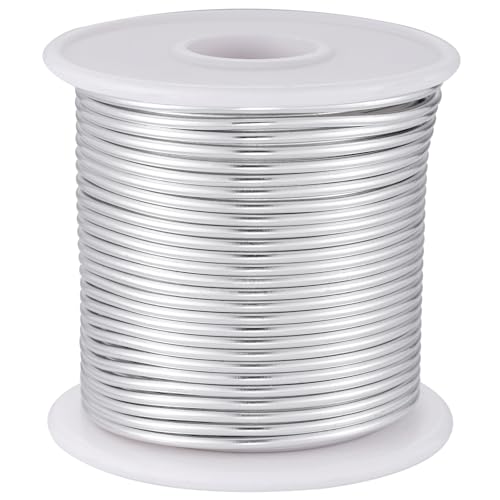 12 Gauge Sliver Aluminum Craft Wire (105FT) - Anodized for Jewelry Making, Beading Floral, Plant Gardening, Sculpting & Modeling Craft Wire (Sliver #1, 2mm) - color: Sliver #1