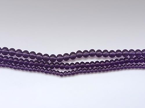 Glass Beads 8mm 100pcs Round Smooth Loose Beads for Bracelet Necklace Jewelry Making Craft DIY （8mm, 50806 Purple） - color: Purple, size: 8mm