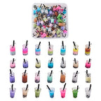 Cheriswelry Cup Cake Resin Pendants Lovely Food Sweet Dessert Dangle Charms Links Hanging Ornament with Metal Loop Fruit Pendants for Key Chains Bracelet Necklace Jewelry Making - color: Mixed Color Milk Tea