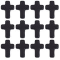SUNNYCLUE 1 Box Black Cross Beads About 100Pcs Small Synthetic Turquoise Cross Bead Charms Easter Mini Tiny Stone Crucifix Loose Spacer Beads Bulk for Jewelry Making Kit Bracelets Adult Women - color: 100pcs 12x16mm Black Cross Beads
