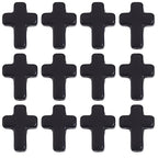 SUNNYCLUE 1 Box Black Cross Beads About 100Pcs Small Synthetic Turquoise Cross Bead Charms Easter Mini Tiny Stone Crucifix Loose Spacer Beads Bulk for Jewelry Making Kit Bracelets Adult Women - color: 100pcs 12x16mm Black Cross Beads