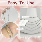 OHINGLT Necklace Extender Magnetic Clasps Chain Extenders for Necklaces,Gold and Silver Magnetic Necklace Clasps and Closures with Bracelet Extension - color: 10Pcs | Gold & Silver
