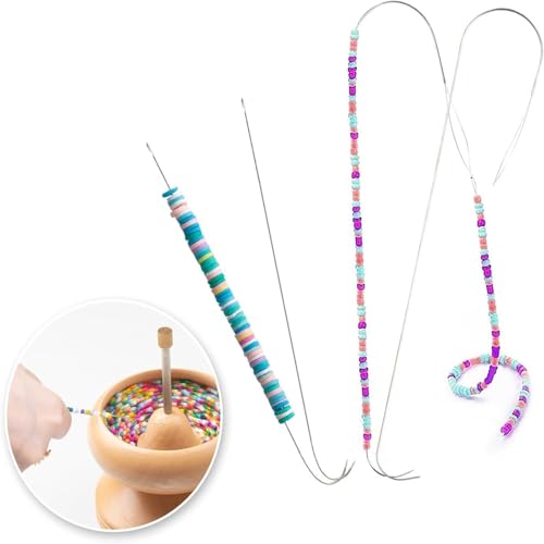Fashionable Beading Needle Set of 4 Sturdy Jewelry Making Tools Accessory Portable for Craft Supplies Men and Women