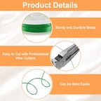 HARFINGTON 13ft Jewelry Wire, 22 Gauge (0.6mm) Brass Craft Soft Metal Tarnish Resistant Copper Beading Wire for Jewelry Making Supplies Crafting, Green - color: Green, size: 22 Gauge x 13ft