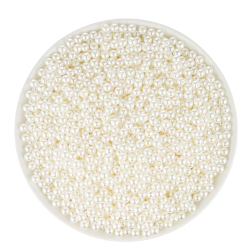 1125Pcs Pearls for Crafts,6mm Ivory Fake Pearl Beads,Acrylic Pearls Bulk for Jewelry Making with Holes,Bracelet Necklace DIY,Vase Filler and Makeup Brush Case - size: 6 MM(Ivory)