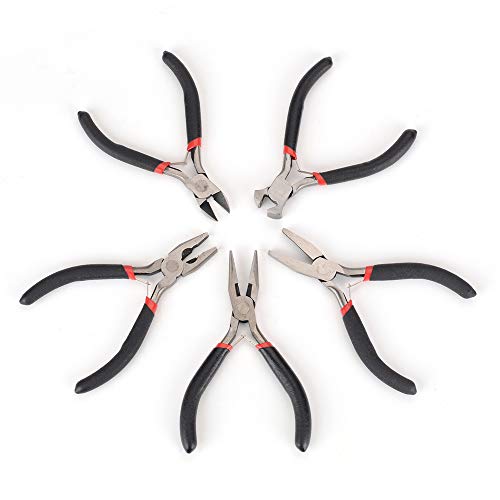 FLZOSPER Mini End Cutting Pliers，4.5-inch CR-V Multifunction Precision Wire Flush Cutting Pliers Stripper Hand Jewellery Making Tool Beading Side Cutter Clippers