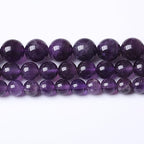 6MM Amethyst Round Loose Beads Natural Gem Beads Crystal Energy Stone Beads for Jewelry Making DIY Bracelet Necklace - color: Amethyst, size: 6MM