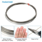 PATIKIL Soft Nickel Silver Wire, 1Pcs 18Gauge/1.0x1.0mm Diameter 6m/19.68ft Square Craft Wire for Jewelry Making Beading Wires Wrapping - size: 18Gauge