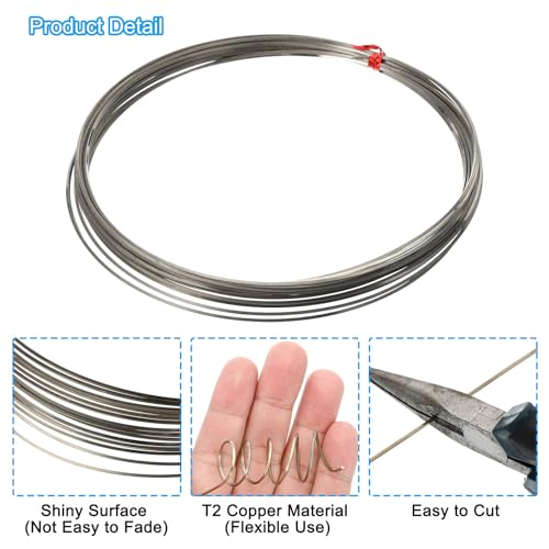 PATIKIL Soft Nickel Silver Wire, 1Pcs 18Gauge/1.0x1.0mm Diameter 6m/19.68ft Square Craft Wire for Jewelry Making Beading Wires Wrapping - size: 18Gauge