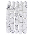 Natural White Turquoise Cylinder Tube Beads 10x14mm 38cm/str Loose Semi Gemstone Stone Beads for Making Bracelets Necklace - color: White Turquoise