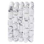 Natural White Turquoise Cylinder Tube Beads 10x14mm 38cm/str Loose Semi Gemstone Stone Beads for Making Bracelets Necklace - color: White Turquoise