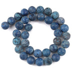 48pcs Natural Matte American Turquoise Gemstone Beads，8mm Frosted Round Loose Stone Beads for Jewelry Making Earring Bracelet Necklace DIY Crafts - color: American Turquoise, size: 8mm