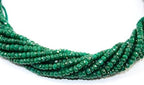 Z.A Gems Natural Green Jade Faceted Beads- 3.5 mm Round Beads - Natural Gemstone Beads for Jewelry Making Strand 15 Inch. - size: 3.5 mm