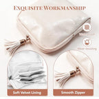 Small Jewelry Travel Case with Zipper,Jewelry Pouch Bags for Women,Velvet Jewelry Organizer Storage Bag for Bracelet Rings Earring Travel Essentials Gifts