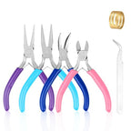 4 Pack Jewelry Making Pliers Tools Set, Jewelry Making Needle Nose Chain Nose Round Bent Pliers Wire Cutter for Bracelet Beading DIY Craft Jewelry Making Supplies - style: 4pcs-Mixed Color