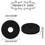 Black Polymer Clay Beads, 6mm Heishi Bead for Jewelry Bracelets Necklace Making 1000PCS - color: Black