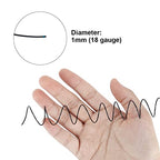 18 Gauge Aluminum Craft Wire, 165 Feet 1mm Bendable Metal Wire for Jewelry Making, Sculpting, Modelling, Wreath Making, Floral Making, Beading, Wire Wrapping (Black) - color: Black