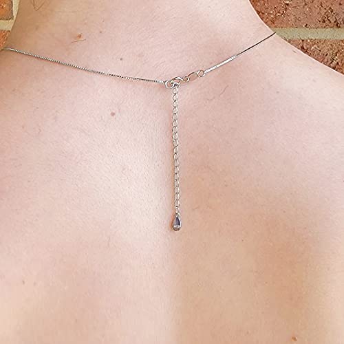 Natural gemstone 8mm round pendant with white gold over 925 sterling silver bezel cabochon plate and box chain, real genuine dainty birthstone gift for her, uniquelan jewelry