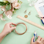 BENECREAT 19.7Ft Square Copper Wire, 21 Gauge Pure Copper Wire, Craft Wire for Jewelry Making, Gem Metal Wrap, Garden, Sculpting, Armature, Half Hard - size: 21 Gauge