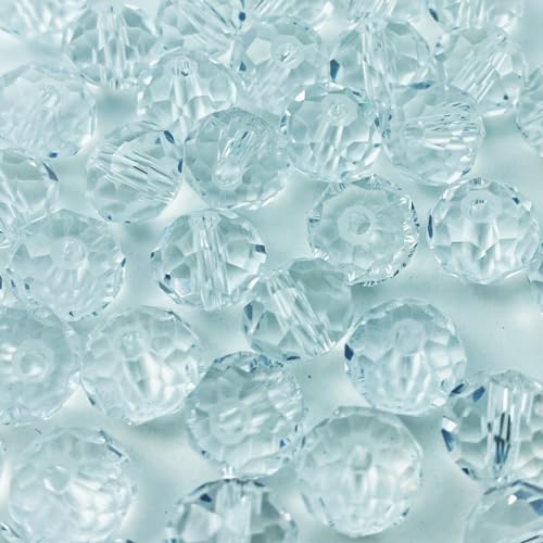 400pcs Crystal Glass Beads 4mm Faceted Rondelle Glass Spacer Beads with Hole for Bracelets Necklace Earring DIY Jewelry Making Craft(Crystal Clear) - color: Crystal Clear, size: 4mm