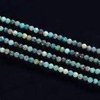 Adabele 15 Inch Natural Chrysocolla Healing Gemstone 3mm (0.12 Inch) Tiny Small Faceted Round Loose Beads Stone Spacer (110-120pcs) for Craft Jewelry Making GK3-16 - color: Chrysocolla, size: 3mm (0.12") - 15 inch/1 strand