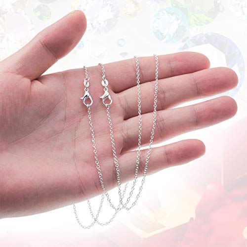 selizo 30 Pack Chain Necklace Bulk Jewelry Making Chains Silver Plated Necklace Chains for Necklace Jewelry Making, 1.2 mm (20 Inches) - size: 20 Inches