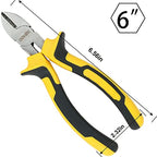 DOWELL Diagonal Cutting Pliers 6 Inch Diagonal Cutters Wire Cutters Durable Nickel Chromium Steel Construction for Electricians and Homes - size: 6" Diagonal Cutting Pliers