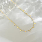 Gold Chain Necklace for Women 18K Gold Plated Dainty Star Cross Heart Cuabn Choker Chains Stainless Steel Trendy Jewelry Christmas Gifts - color: Small Cross-Gold