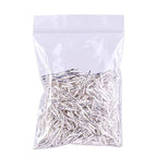 KISSITTY 300-Piece 1.5mm by 21mm Silver Long Curved Noodle Tube Spacer Beads with 0.5mm Hole for DIY Jewelry Making - color: Silver Curved, size: 21mm