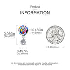 MULA 925 Sterling Silver Charms for Bracelets and Necklaces Lipstick and Bag Dangle Pendants Tower Camera Beads Jewelry Charms for Women - color: Colorful Hot Air Balloon
