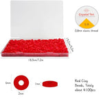 4100 Pcs Red Clay Beads Bracelet Making Kit, 6mm Polymer Spacer Flat Heishi Beads for Jewelry Necklace Earring Making - color: Red