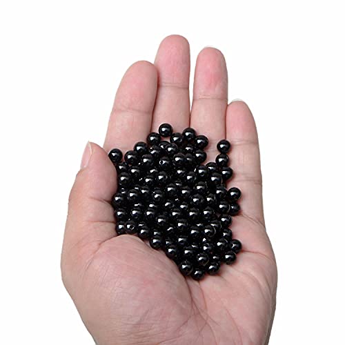 Bymitel 6mm Natural Onyx Black Agate Round Beads Gemstones Genuine with 210pcs DIY Jewelry Making Unisex (6mm 210pcs, Black Onyx) - color: Black Onyx, size: 6mm 210pcs