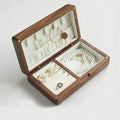 Wooden Jewelry Box, Simple Solid Wood Wooden, Ring Holder and Necklace Organizer, Black Walnut - size: L16.5*W9.5*H4cm