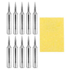 MECCANIXITY Pack of 10 900M Solder Tips Internally Heated Soldering Tips with Cleaning Sponge Pad Replacement Welding Accessories Kit for Electrical Solder Station Tip (900M-T-I) - style: 900M-T-I
