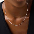 925 Sterling Silver Chain for Women, Diamond Cut 1mm Box Chain Lobster Claw Clasp Silver Jewelry Gifts for Women Mom Girlfriend - size: 18 Inches