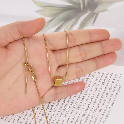 Crisjanggo 10 Pack Snake Necklace Bulk Gold Plated Stainless Steel Threader Adjustable Necklace Chain for Jewelry Making - color: Gold Snake