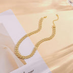 Moodear Gold Necklace for Women Dainty Chunky 14K Gold Plated/Sliver Plated Chain Necklace Cuban Link Paperclip Chain Choker Toggle Clasp Layered Necklace for Women Trendy Fashion Gift - style: Choker necklace