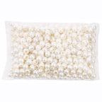 FM FM42 500g/450pcs 14mm Pearls with 6mm Big Hole Ivory Simulated Pearl Beads for Crafts - color: 14mm Pearls with 6mm Hole, 500g/450pcs