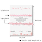 Healing Crystal Bracelets for Women 2 PCS 6mm Natural Stone Bracelet Stretch Crystal Beaded Bracelets Handmade Gemstone Bracelet Jewelry Gifts Christmas Gifts for Women Girls - style: rose quartz