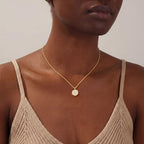 Mothers Day Gifts for Mom Cross Necklace for Women Dainty 14K Gold Plated Cross Coin Necklace Simple Round Disc Pendant Minimalist Cute Charm Everyday Religious Jewelry Gifts - style: dense bead chain