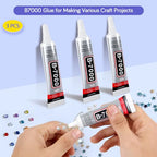 FITTDYHE 3PCS Jewelry Glue - 15ML/0.5fl oz Clear DIY Craft Glue for Rhinestones, Waterproof Strong Bond Adhesive for Phone Repair, Nail Art, Shoes, Fabric, Metal, Glass - color: 3PCS 15ML